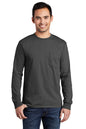 Port & Co ™  Tall Long Sleeve Essential Pocket Tee. PC61LSPT