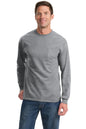 Port & Co ™  Long Sleeve Essential Pocket Tee.  PC61LSP