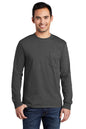 Port & Co ™  Long Sleeve Essential Pocket Tee.  PC61LSP