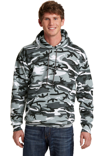 Port & Co ™  Core Fleece Camo Pullover Hooded Sweatshirt. PC78HC