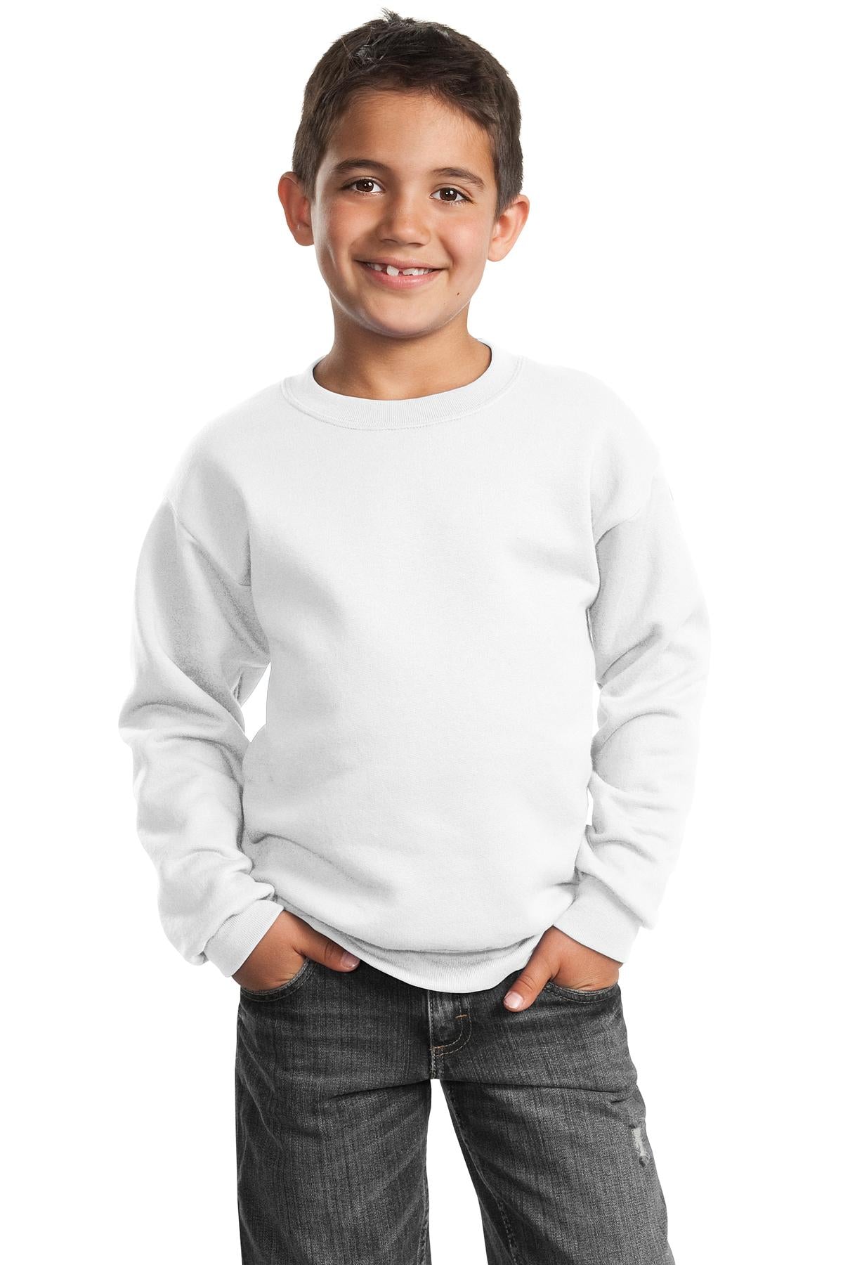 Port & Co ™  Youth Core Fleece Crewneck Sweatshirt.  PC90Y