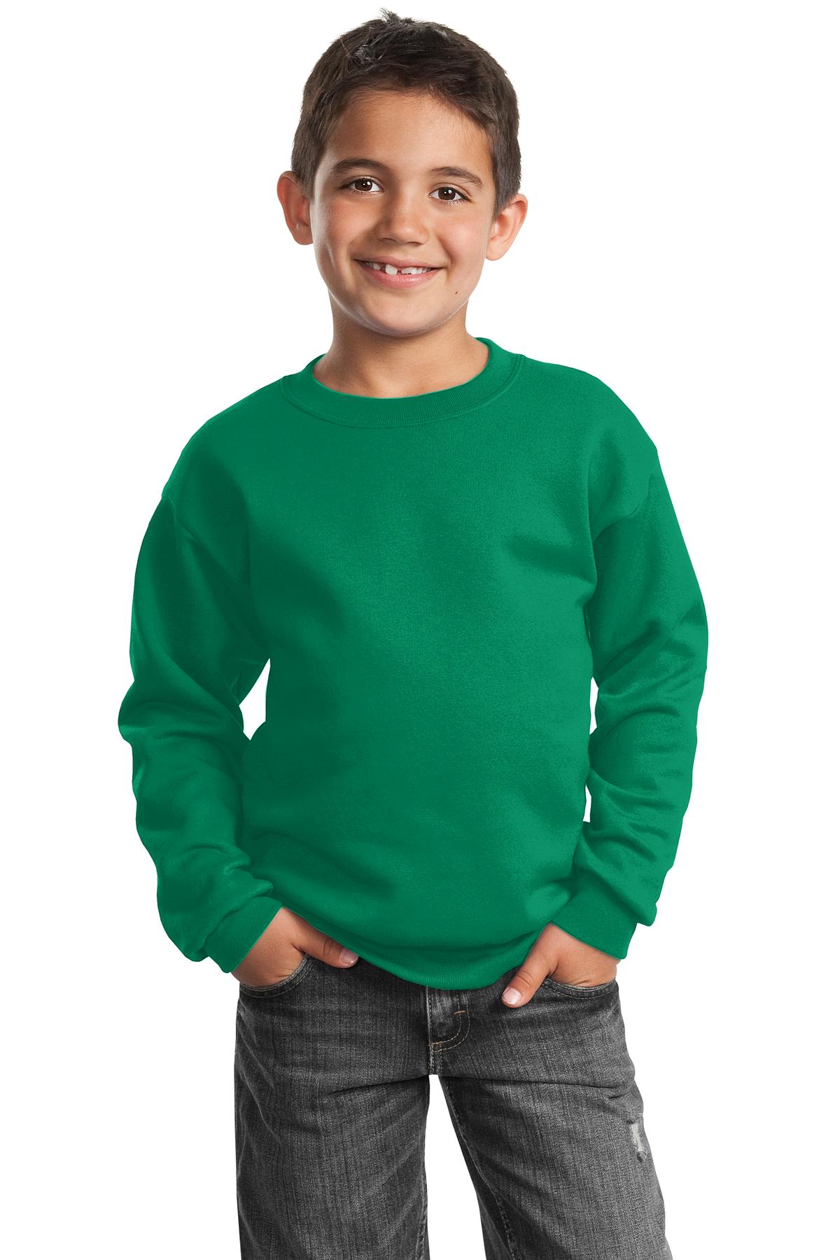 Port & Co ™  Youth Core Fleece Crewneck Sweatshirt.  PC90Y