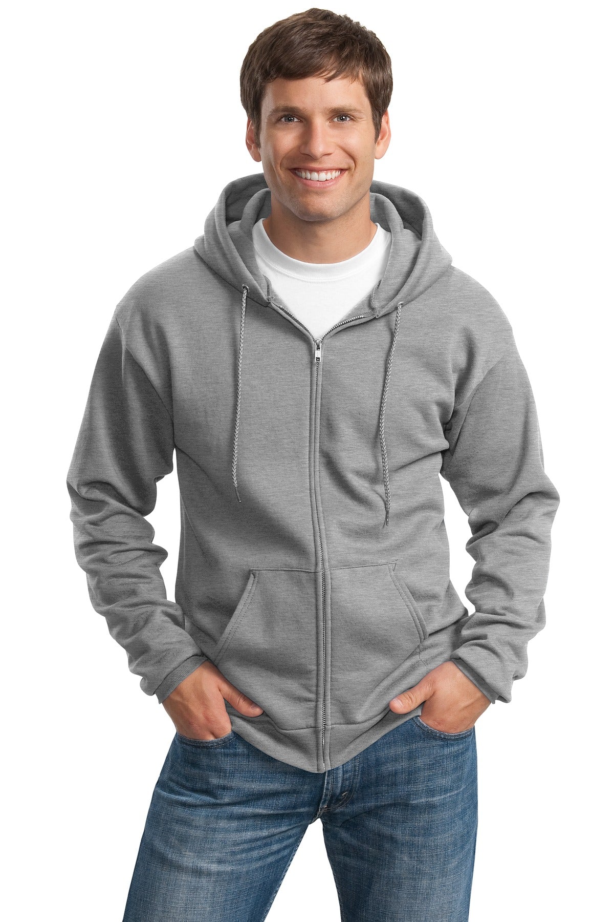 Port & Co ™  Tall Essential Fleece Full-Zip Hooded Sweatshirt. PC90ZHT