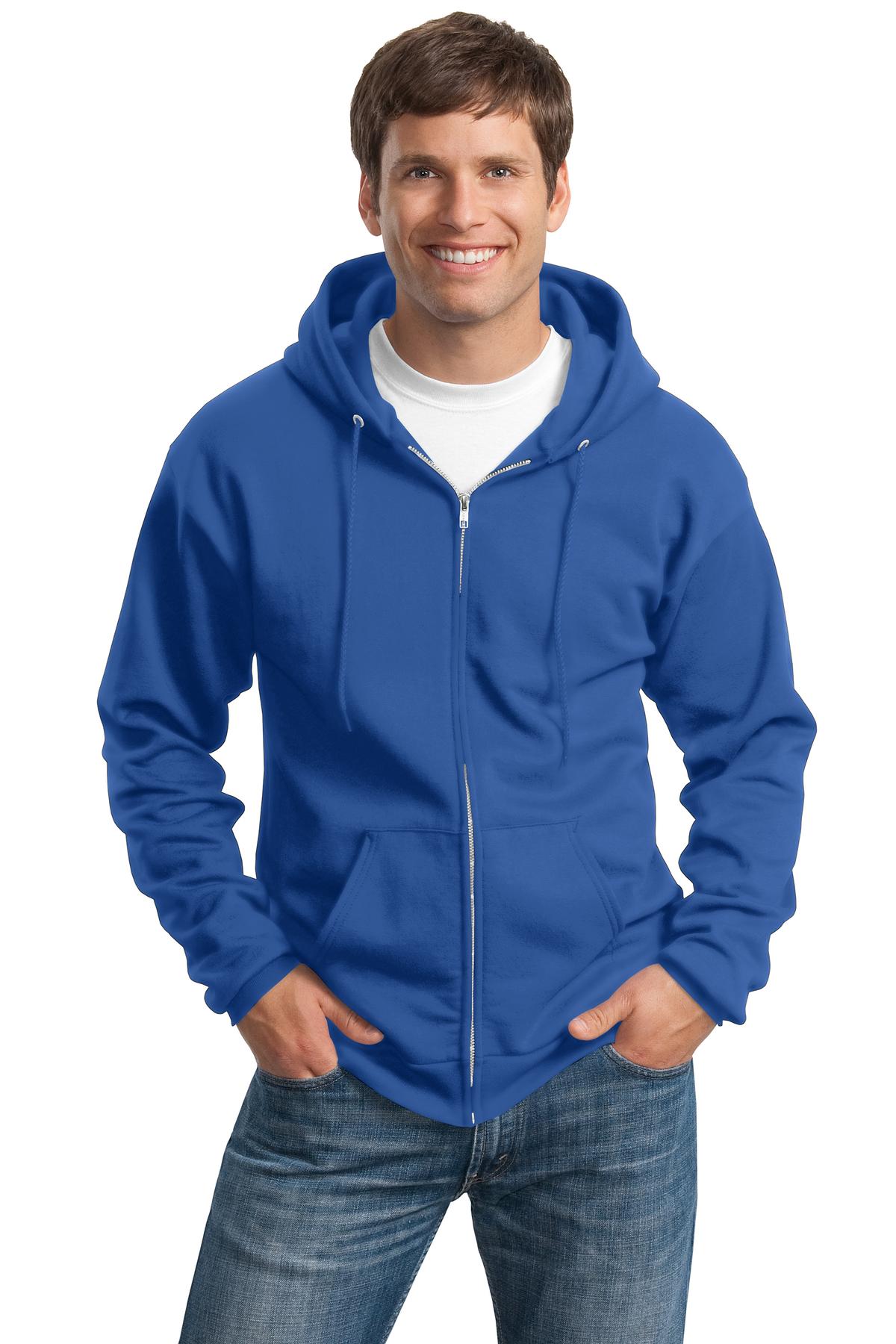 Port & Co ™  Tall Essential Fleece Full-Zip Hooded Sweatshirt. PC90ZHT