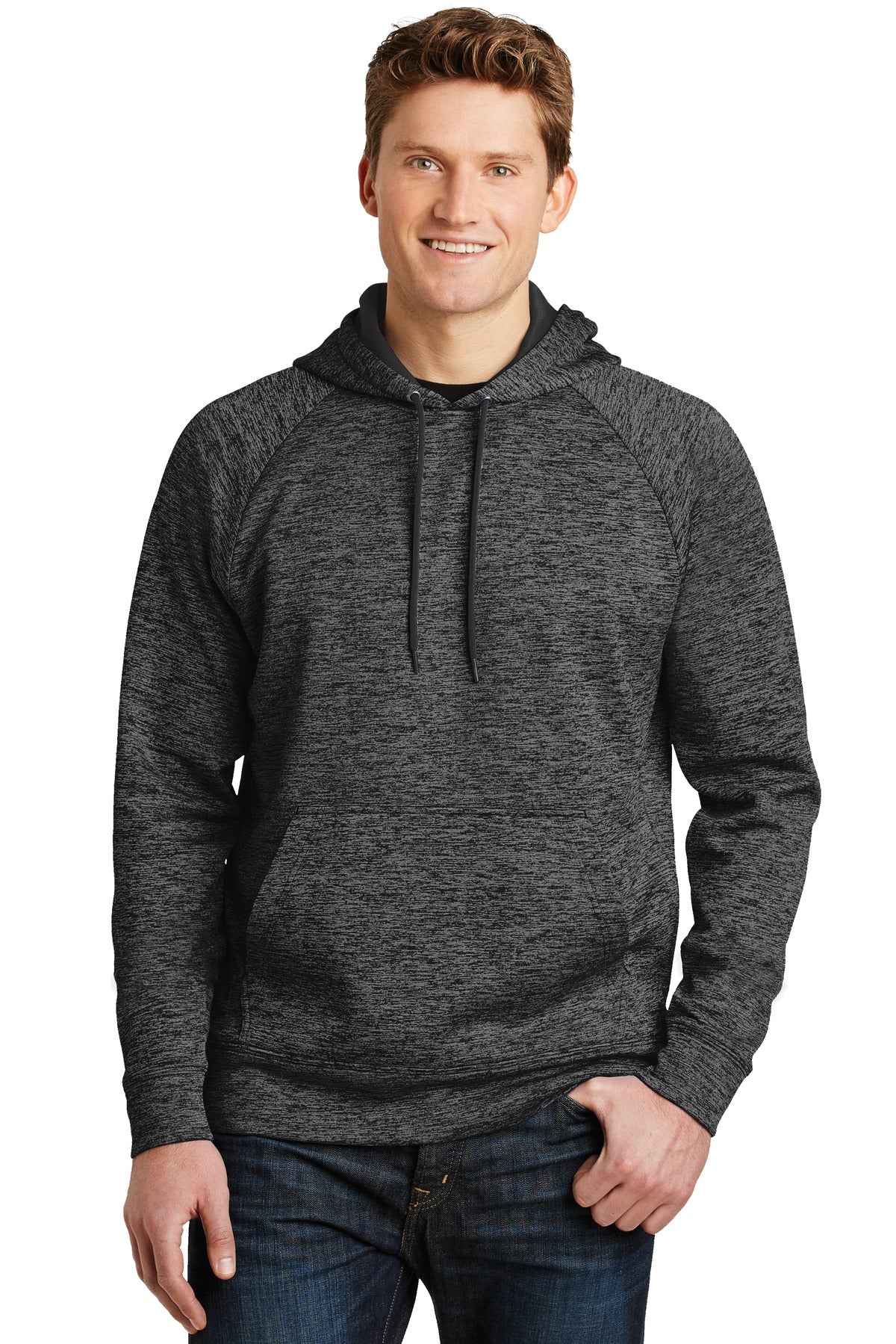 Sport-Tek ®  PosiCharge ®  Electric Heather Fleece Hooded Pullover. ST225