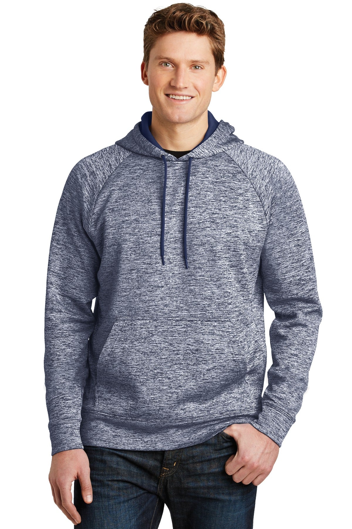 Sport-Tek ®  PosiCharge ®  Electric Heather Fleece Hooded Pullover. ST225