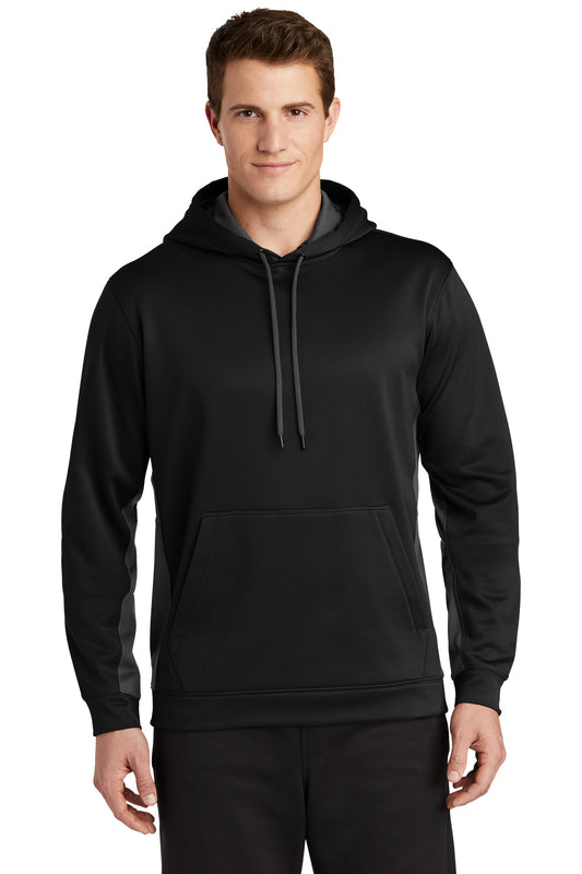 Sport-Tek ®  Sport-Wick ®  Fleece Colorblock Hooded Pullover. ST235