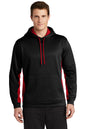 Sport-Tek ®  Sport-Wick ®  Fleece Colorblock Hooded Pullover. ST235
