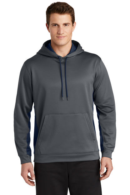 Sport-Tek ®  Sport-Wick ®  Fleece Colorblock Hooded Pullover. ST235