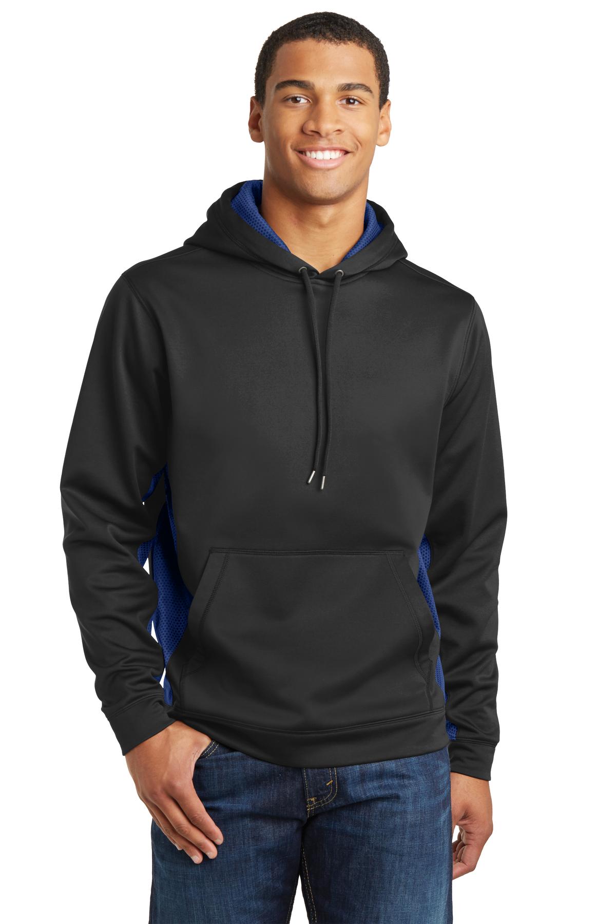 Sport-Tek ®  Sport-Wick ®  CamoHex Fleece Colorblock Hooded Pullover. ST239