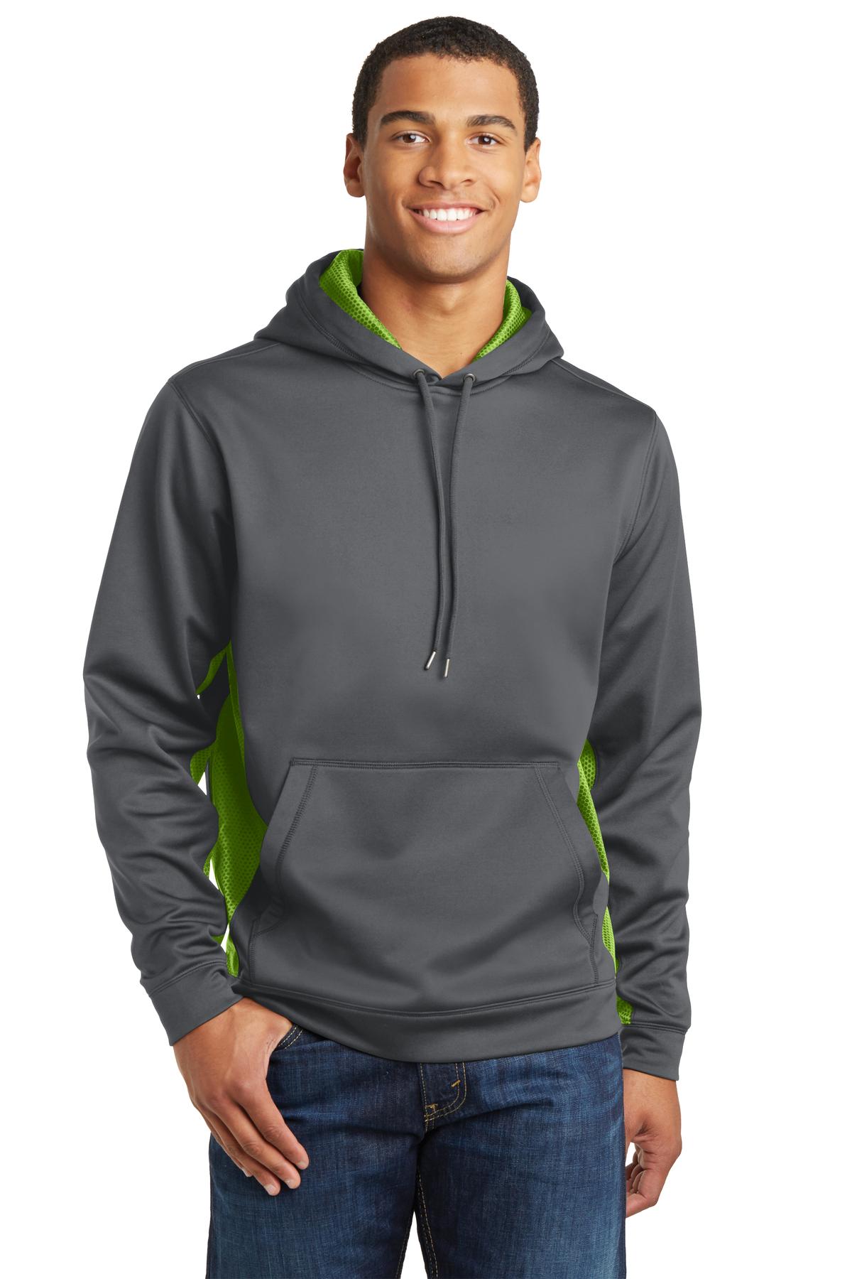 Sport-Tek ®  Sport-Wick ®  CamoHex Fleece Colorblock Hooded Pullover. ST239
