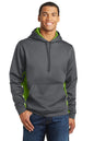Sport-Tek ®  Sport-Wick ®  CamoHex Fleece Colorblock Hooded Pullover. ST239