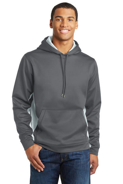 Sport-Tek ®  Sport-Wick ®  CamoHex Fleece Colorblock Hooded Pullover. ST239