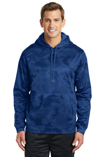 Sport-Tek ®  Sport-Wick ®  CamoHex Fleece Hooded Pullover. ST240