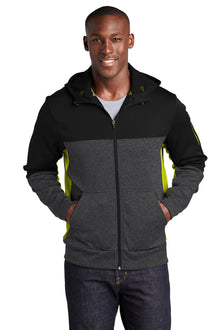 Sport-Tek ®  Tech Fleece Colorblock Full-Zip Hooded Jacket. ST245