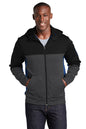 Sport-Tek ®  Tech Fleece Colorblock Full-Zip Hooded Jacket. ST245