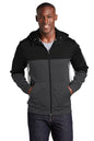 Sport-Tek ®  Tech Fleece Colorblock Full-Zip Hooded Jacket. ST245