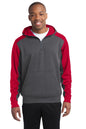 Sport-Tek ®   Tech Fleece Colorblock 1/4-Zip Hooded Sweatshirt. ST249