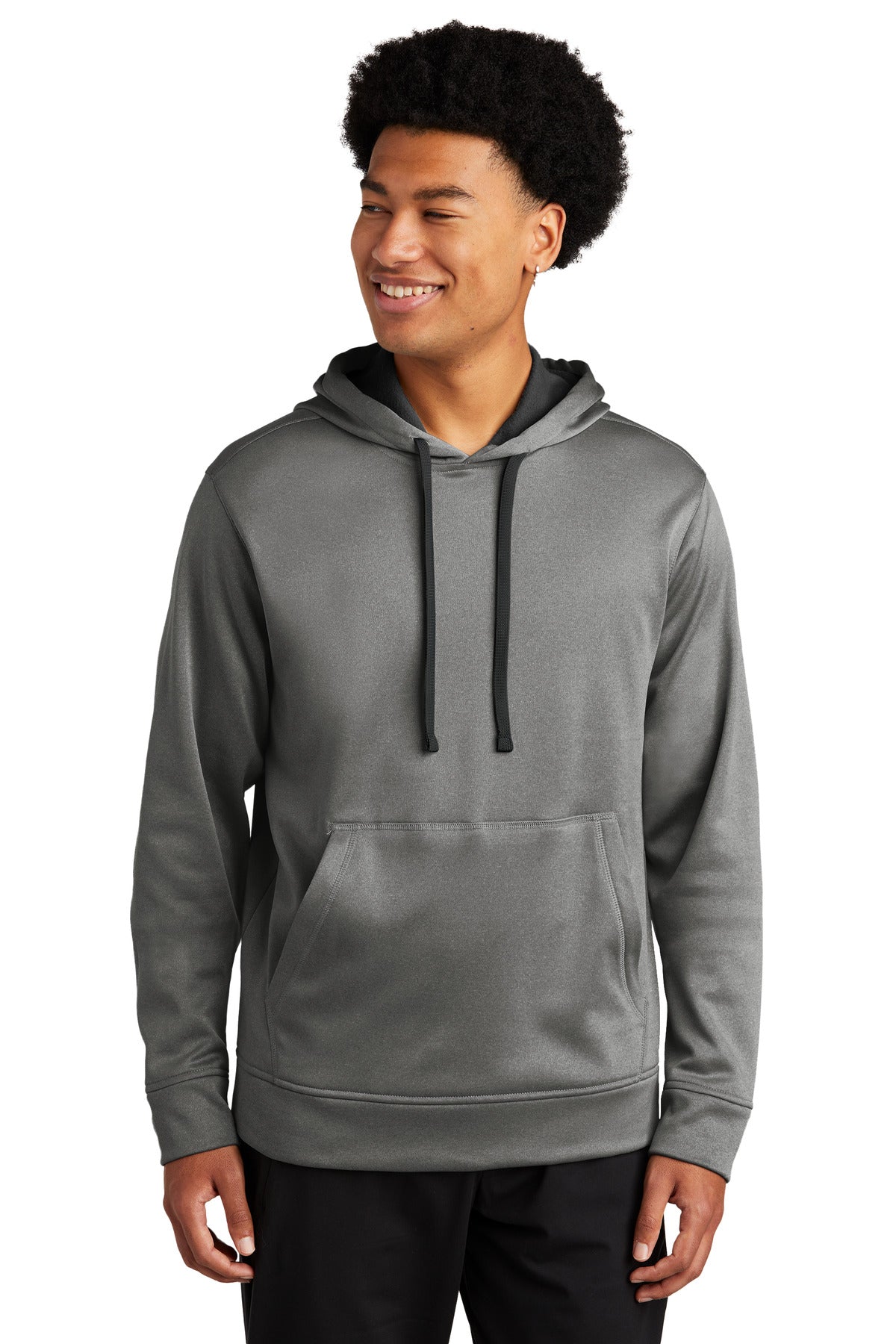 Sport-Tek  ®  PosiCharge  ®  Sport-Wick  ®  Heather Fleece Hooded Pullover. ST264
