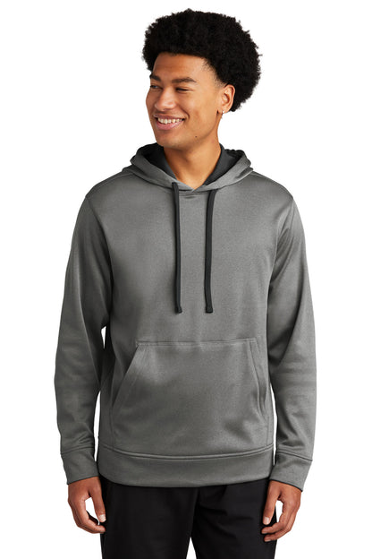 Sport-Tek  ®  PosiCharge  ®  Sport-Wick  ®  Heather Fleece Hooded Pullover. ST264
