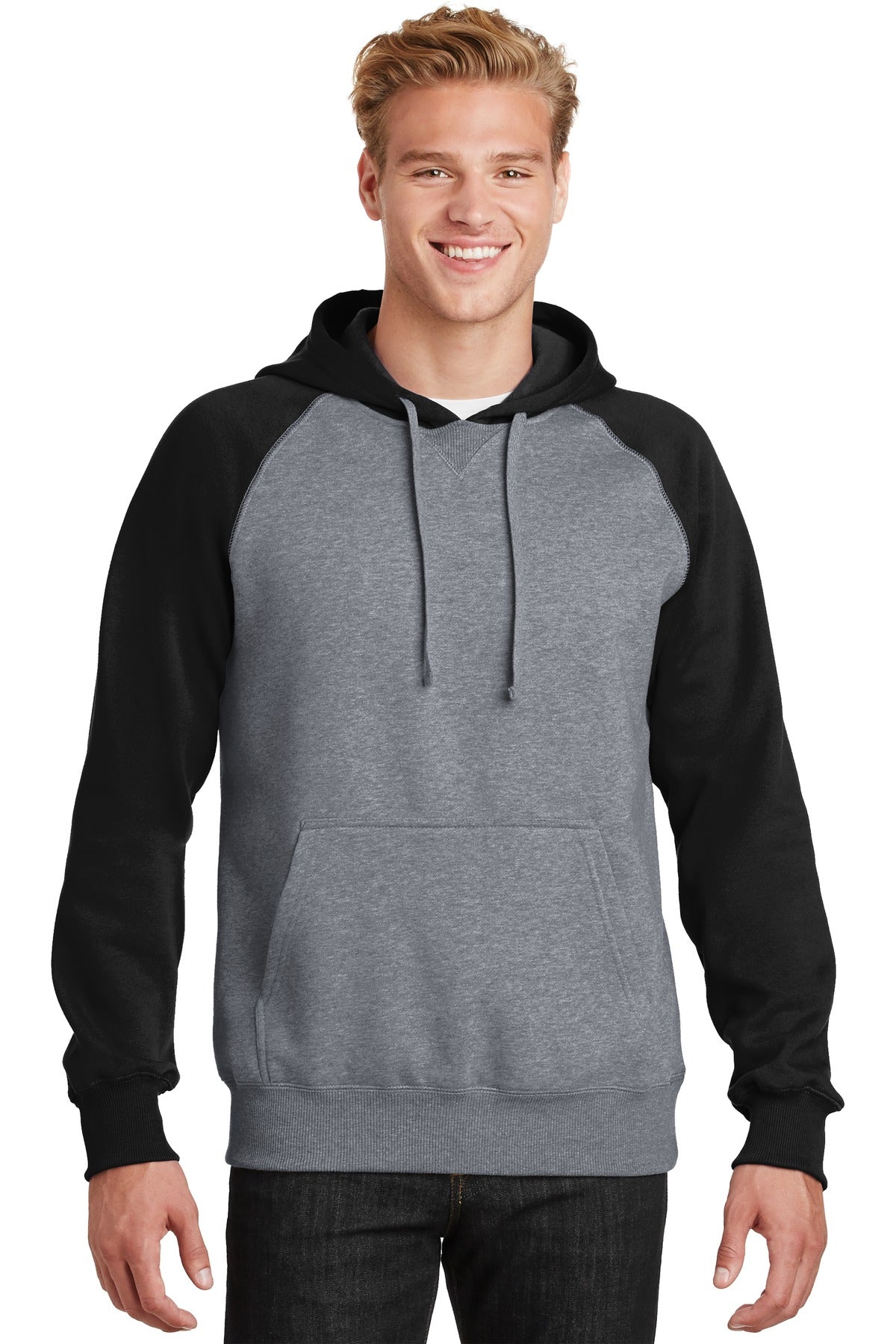 Sport-Tek ®  Raglan Colorblock Pullover Hooded Sweatshirt. ST267