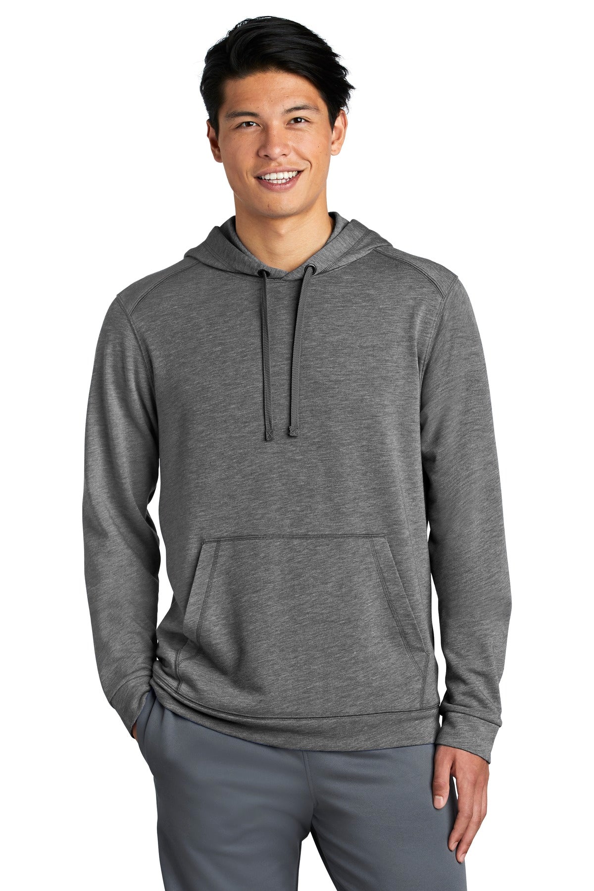Sport-Tek  ®  PosiCharge  ®  Tri-Blend Wicking Fleece Hooded Pullover. ST296
