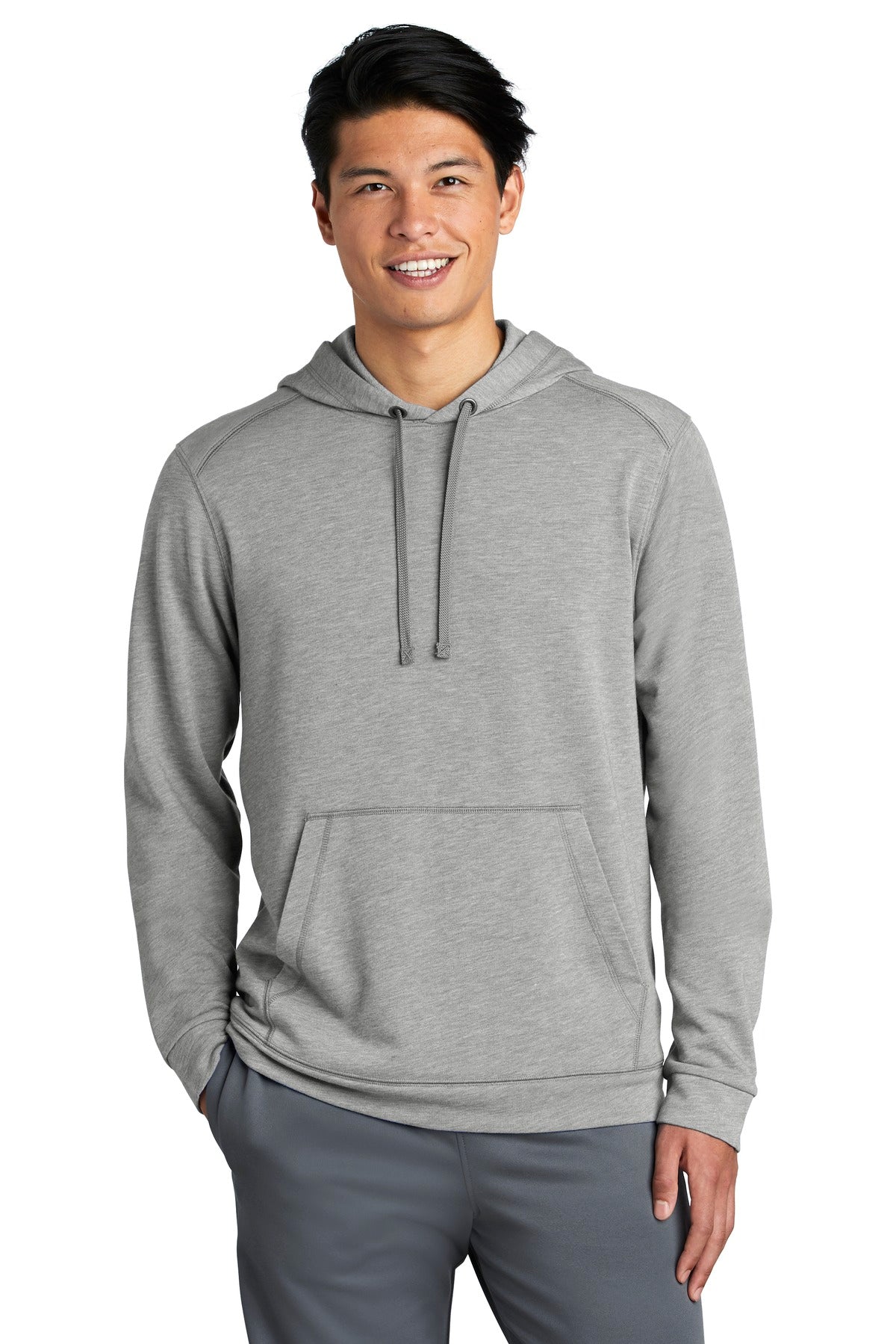 Sport-Tek  ®  PosiCharge  ®  Tri-Blend Wicking Fleece Hooded Pullover. ST296