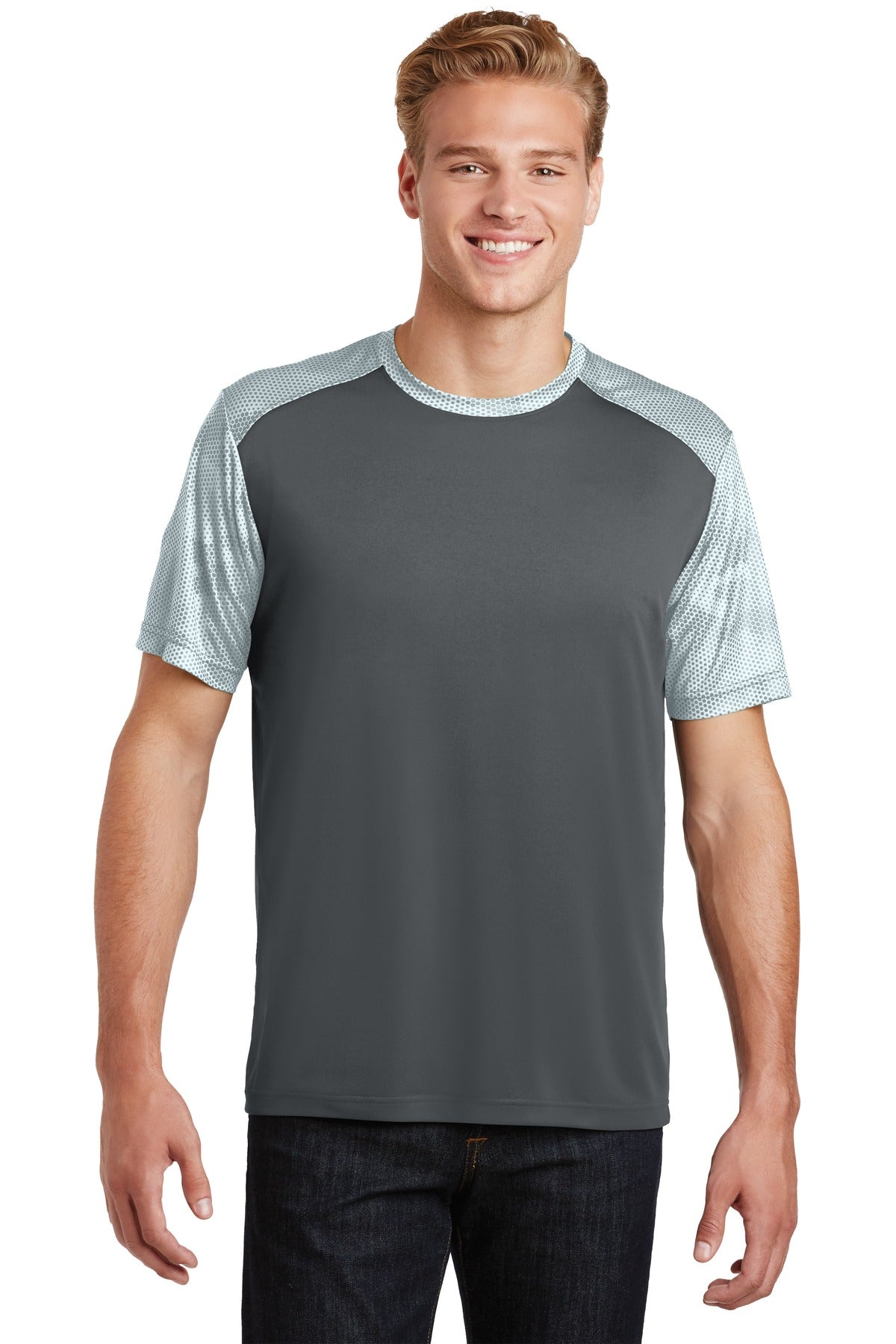 Sport-Tek ®  CamoHex Colorblock Tee. ST371