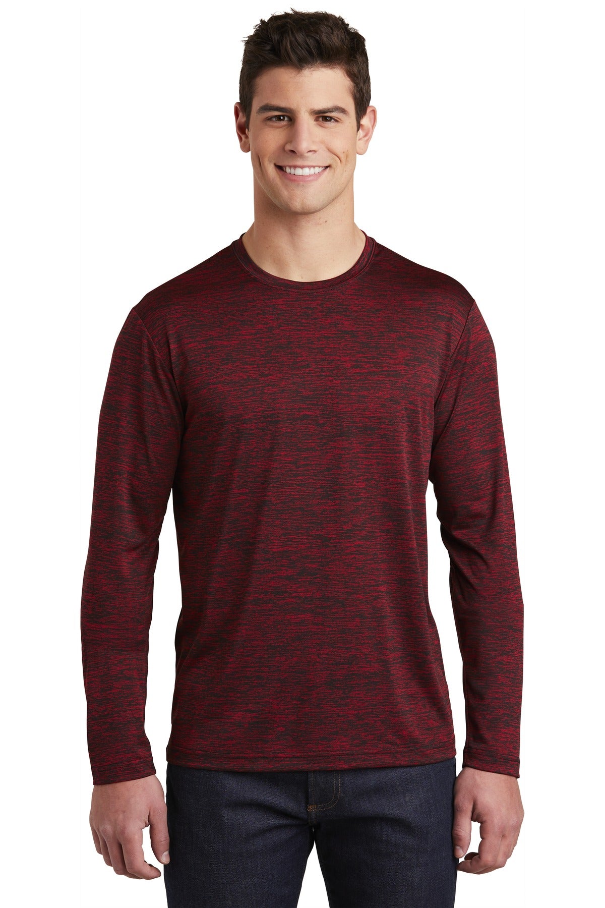 Sport-Tek  ®  PosiCharge  ®  Long Sleeve Electric Heather Tee. ST390LS