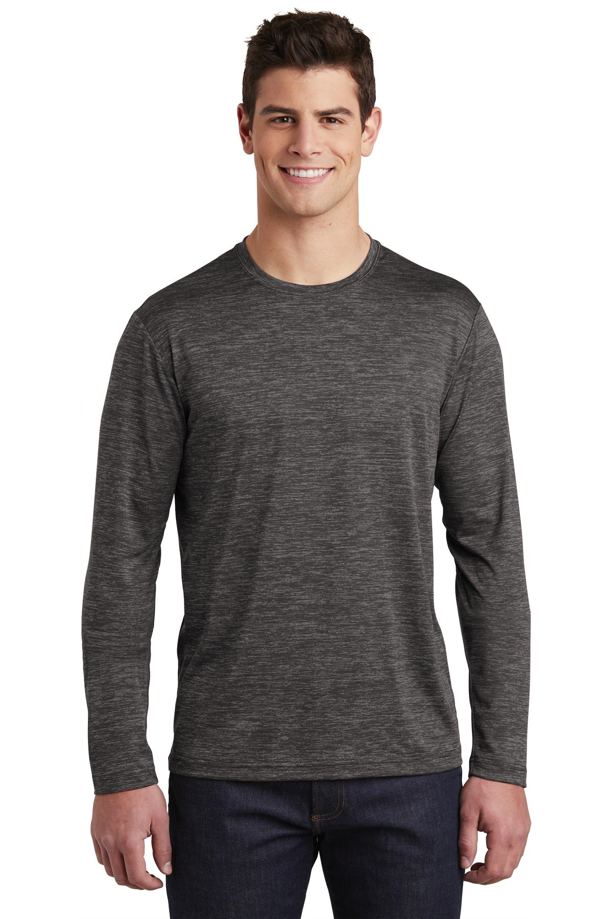Sport-Tek  ®  PosiCharge  ®  Long Sleeve Electric Heather Tee. ST390LS