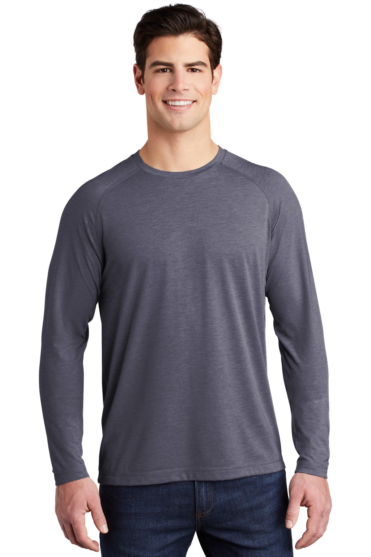 Sport-Tek  ®  PosiCharge  ®  Long Sleeve Tri-Blend Wicking Raglan Tee ST400LS