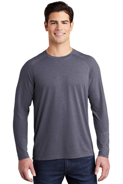 Sport-Tek  ®  PosiCharge  ®  Long Sleeve Tri-Blend Wicking Raglan Tee ST400LS
