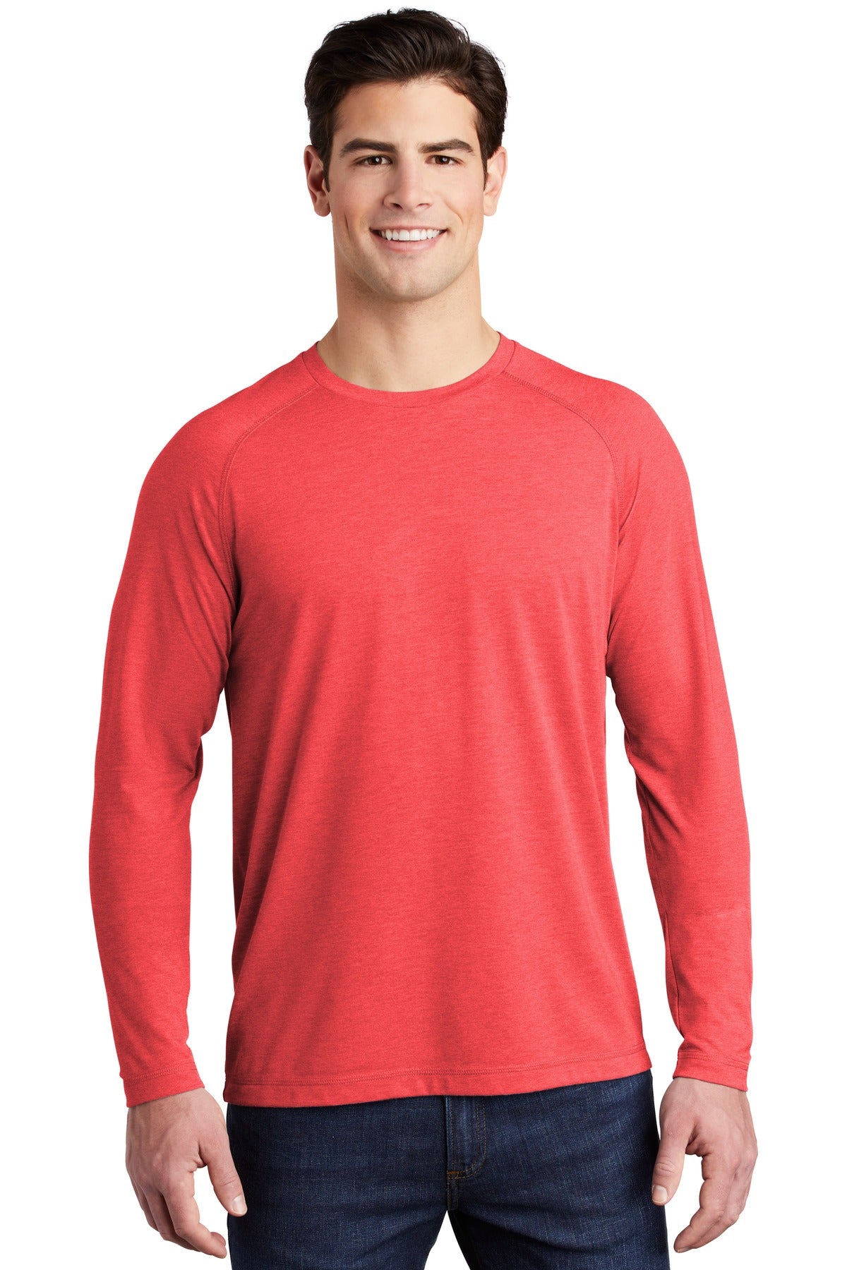 Sport-Tek  ®  PosiCharge  ®  Long Sleeve Tri-Blend Wicking Raglan Tee ST400LS