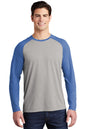 Sport-Tek  ®  PosiCharge  ®  Long Sleeve Tri-Blend Wicking Raglan Tee ST400LS