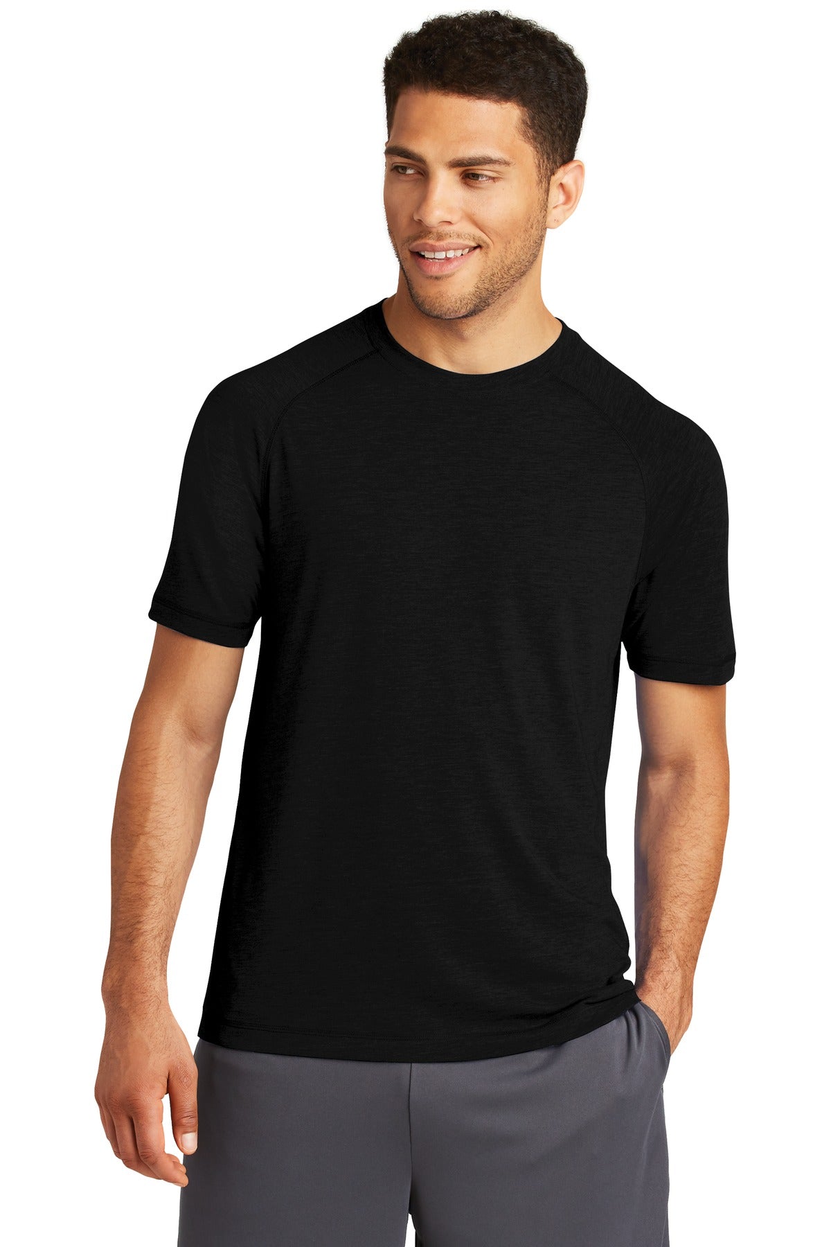 Sport-Tek  ®  PosiCharge  ®  Tri-Blend Wicking Raglan Tee. ST400