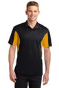 Sport-Tek ®  Side Blocked Micropique Sport-Wick ®  Polo. ST655 - Black/ Gold