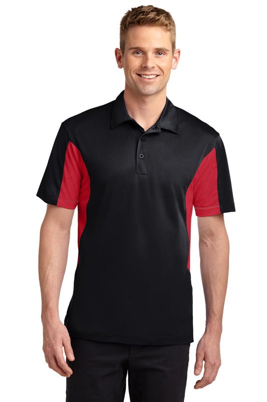 Sport-Tek ®  Side Blocked Micropique Sport-Wick ®  Polo. ST655 - Black/ True Red