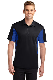 Sport-Tek ®  Side Blocked Micropique Sport-Wick ®  Polo. ST655 - Black/ True Royal