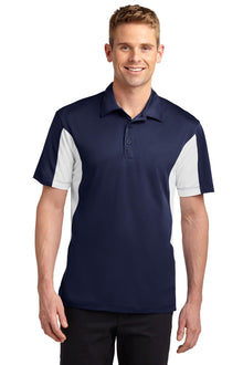 Sport-Tek ®  Side Blocked Micropique Sport-Wick ®  Polo. ST655 - True Navy/ White