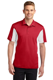 Sport-Tek ®  Side Blocked Micropique Sport-Wick ®  Polo. ST655 - True Red/ White