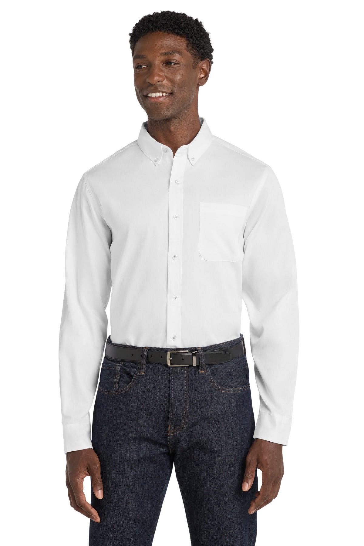 Port Authority ®  Long Sleeve SuperPro React ™  Twill Shirt. W808